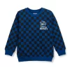 Boys Blue Cotton Printed Sweatshirt
