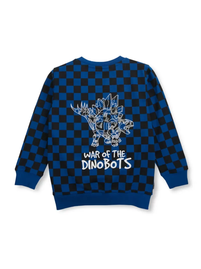 Boys Blue Cotton Printed Sweatshirt