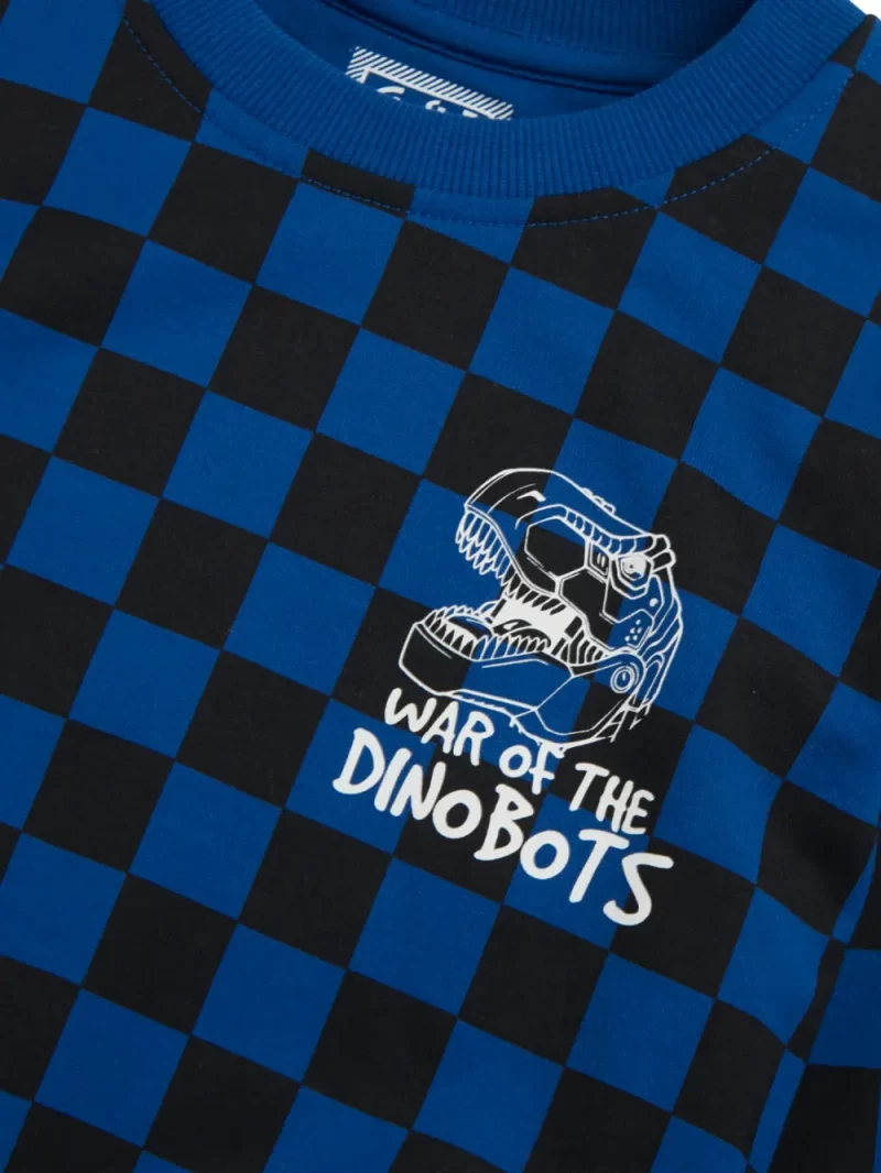 Boys Blue Cotton Printed Sweatshirt