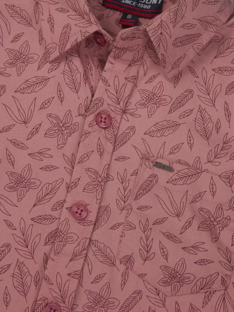 Gini & Jony 
Boys Regular Fit Printed Spread Collar Casual Shirt