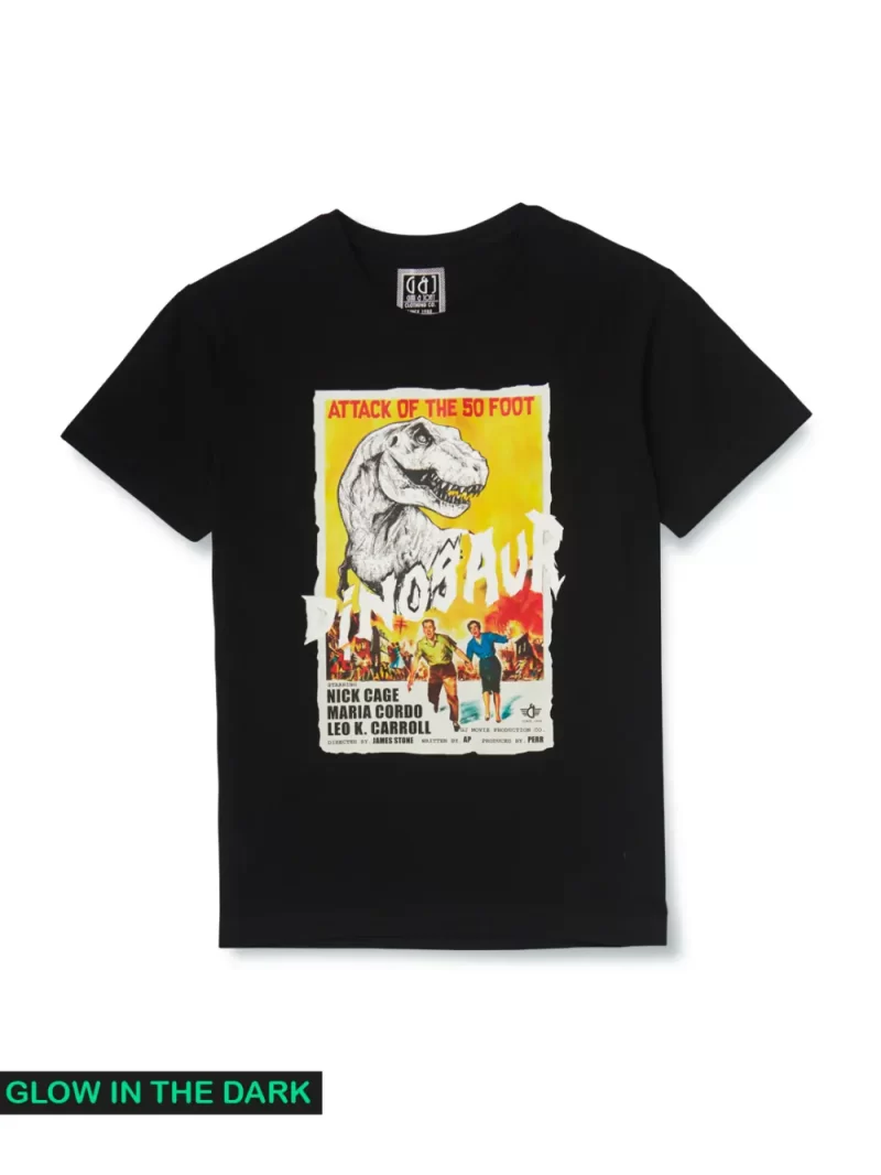 Gini And Jony Boys Black Graphic Print Cotton T-Shirt Half Sleeves