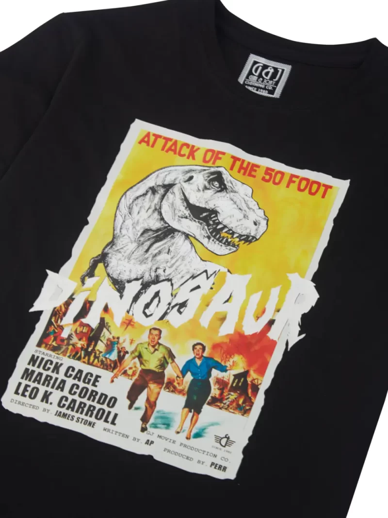 Gini And Jony Boys Black Graphic Print Cotton T-Shirt Half Sleeves