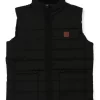 Gini And Jony Boys Black Solid Taffeta Heavy Winter Jacket Sleeveless