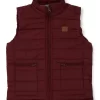 Gini And Jony Boys Maroon Solid Polyster Full Sleeves Heavy Winter Jacket