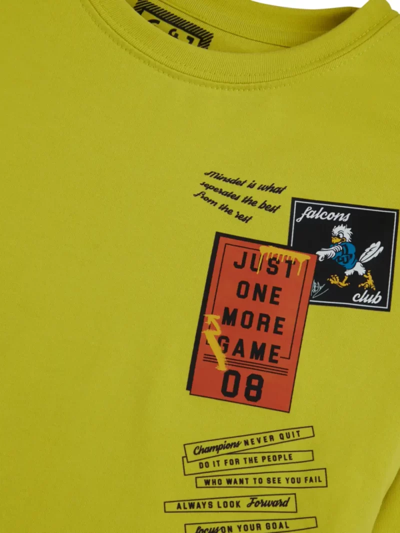 Gini And Jony Graphic Printed Round Neck Casual T-Shirt