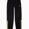 Gini And Jony Boys Black Color Block Cotton Track Pant Elasticated