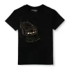 Gini & Jony Boys Black Printed Cotton Half Sleeves T-Shirt
