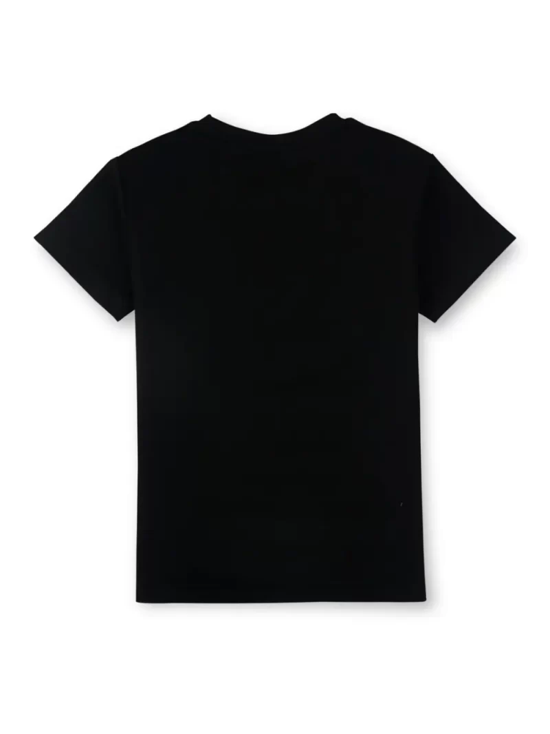 Gini & Jony Boys Black Printed Cotton Half Sleeves T-Shirt