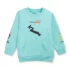 Boys Blue Cotton Printed Sweatshirt