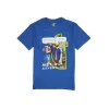Gini And Jony Boys Blue Digital Print Cotton T-Shirt Half Sleeves
