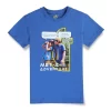 Gini And Jony Boys Blue Digital Print Cotton Single Jersey T-Shirt Half Sleeves