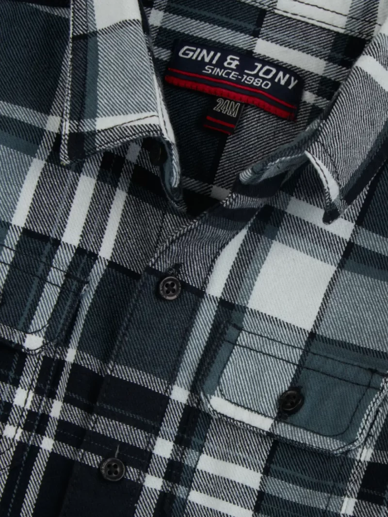 Gini And Jony Boys Solid Cotton Shirt