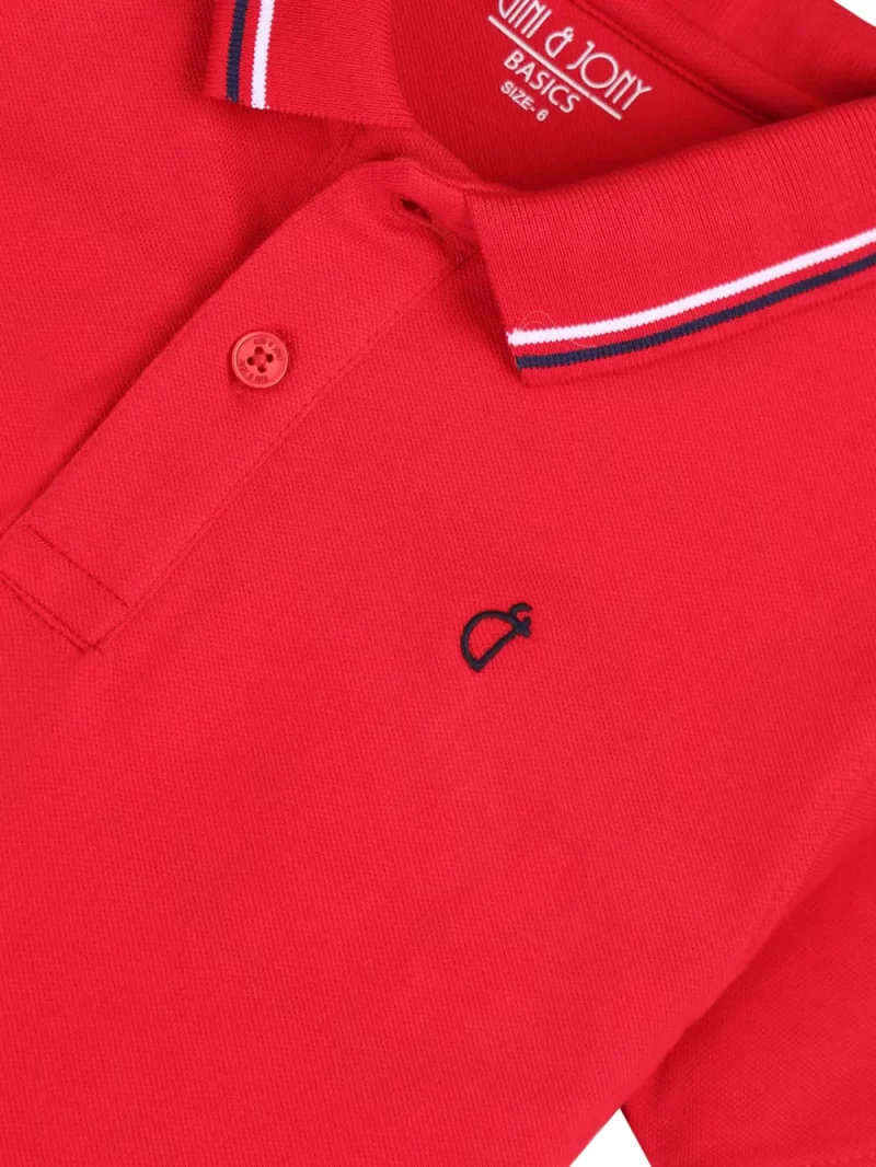 Gini & Jony Boys Solid Spread Collar Half Sleeves Shirt