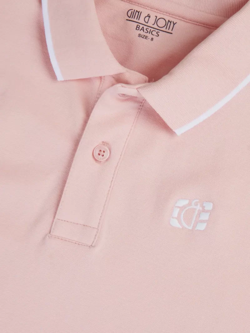 Gini & Jony Boys Solid Spread Collar Half Sleeves Shirt