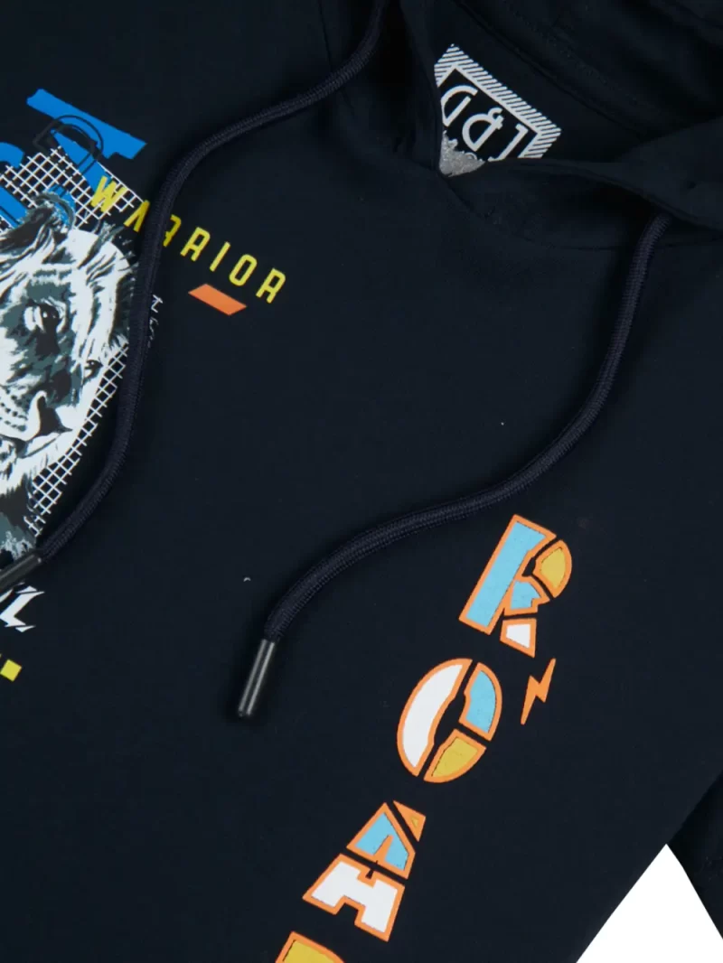 Gini & Jony Boys' Blue T-Shirt Knitshand-Wash Regular Fit