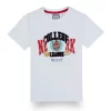 Gini And Jony Boys White Typographic Print Cotton Half Sleeves T-Shirt
