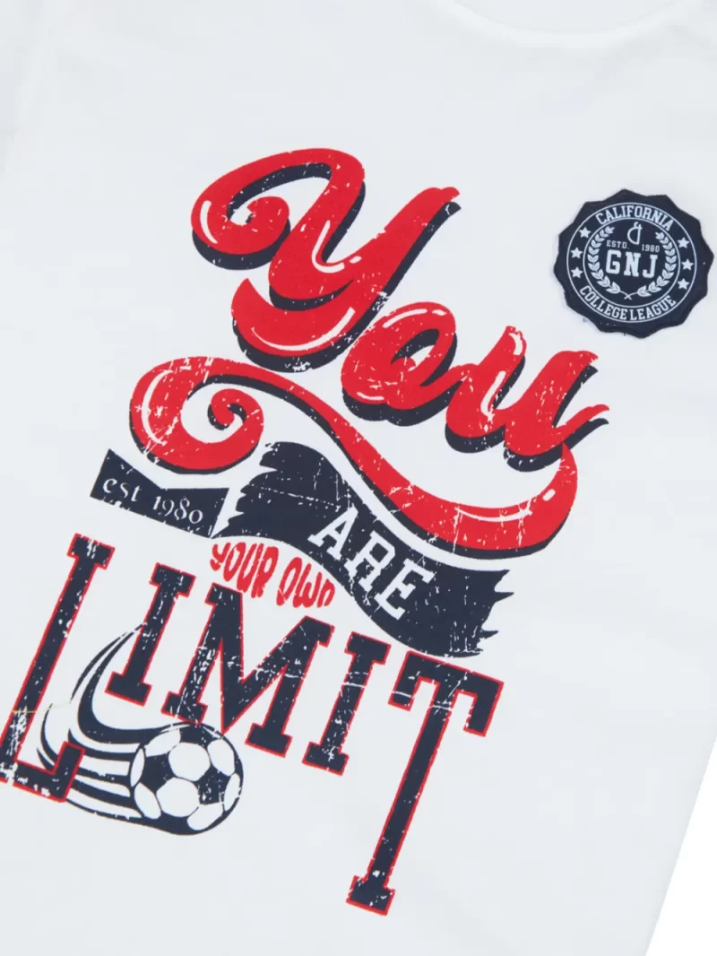 Gini & Jony Boys' Blue T-Shirt Knitshand-Wash Regular Fit