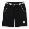 Gini And Jony Boys Black Solid Cotton Shorts Elasticated