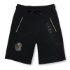 Gini And Jony Boys Black Graphic Print Cotton Bermuda Elasticated