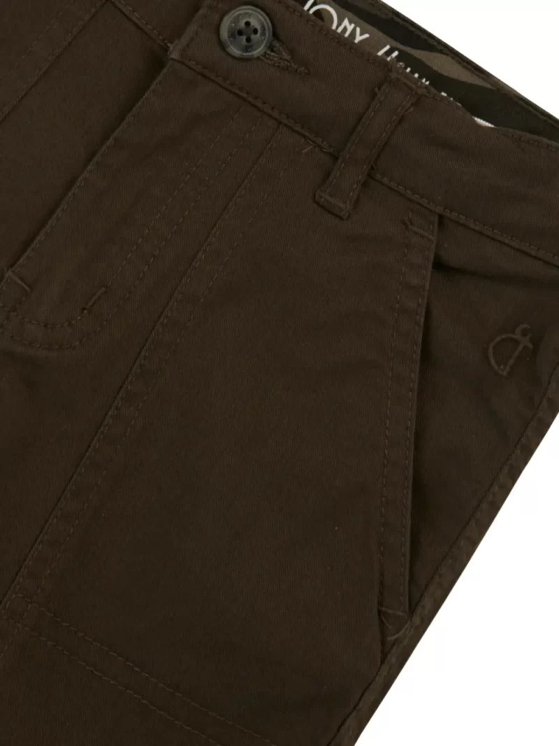 Gini And Jony Boys Brown Solid Cotton Bermuda Elasticated