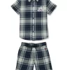 Gini & Jony Boys Multicolor Solid Cotton Co-Ordinate Set