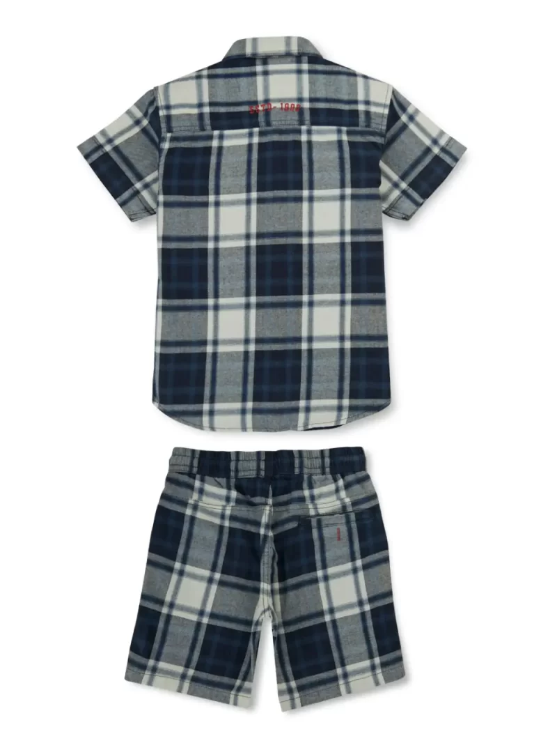 Gini & Jony Boys Multicolor Solid Cotton Co-Ordinate Set