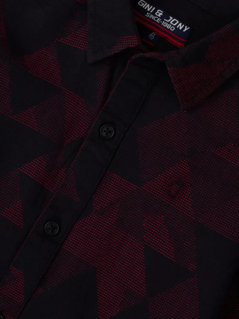 Gini And Jony Boys Solid Cotton Shirt