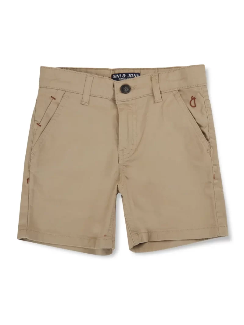 Gini And Jony Boys Mid Rise Cotton Shorts