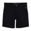 Gini & Jony Boys Black Twill Solid Elasticated Shorts