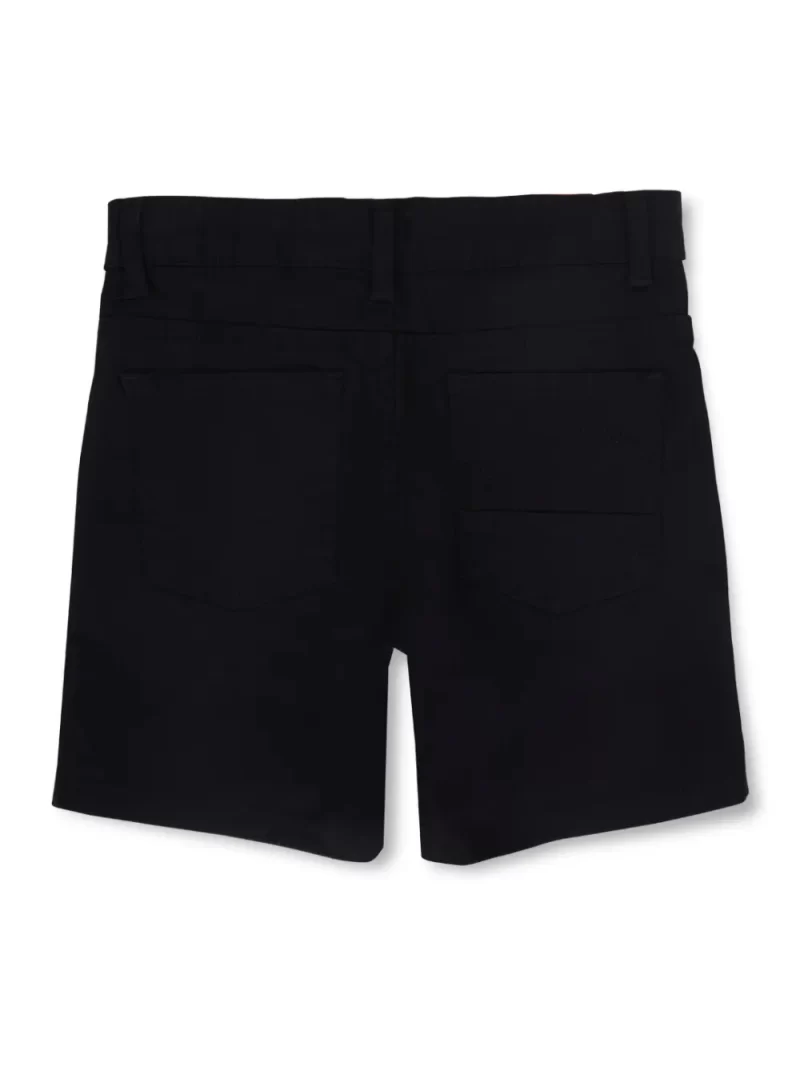 Gini & Jony Boys Black Twill Solid Elasticated Shorts