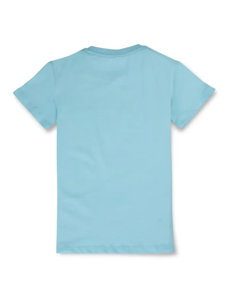 Gini & Jony Boys' Blue T-Shirt Knitshand-Wash Regular Fit