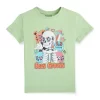 Gini And Jony Boys Green Graphic Print Cotton T-Shirt Half Sleeves