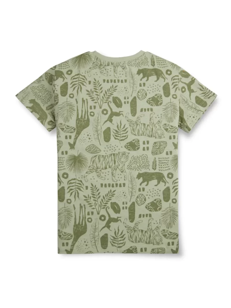 Gini & Jony Boys' Blue T-Shirt Knitshand-Wash Regular Fit