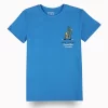 Gini And Jony Boys Blue Graphic Print Cotton T-Shirt Half Sleeves