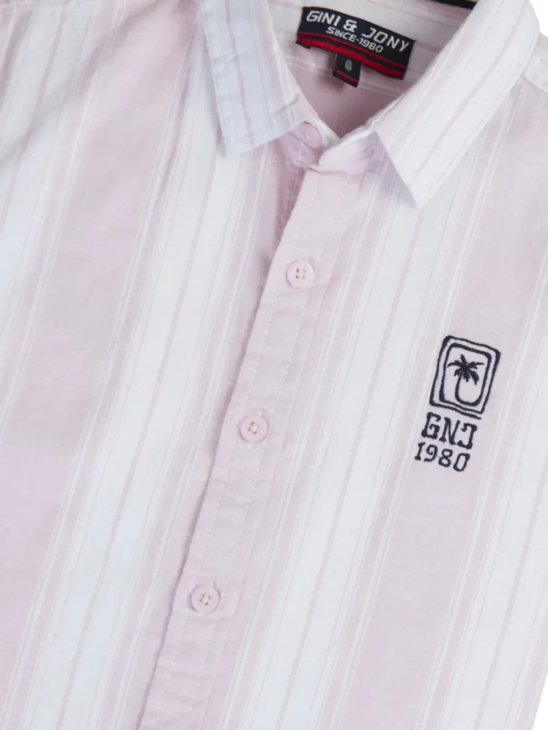Gini And Jony Boys Solid Cotton Shirt