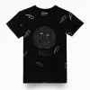 Gini And Jony Boys Black Graphic Print Cotton T-Shirt Half Sleeves