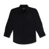 Gini And Jony Boys Black Solid Cotton Shirt Full Sleeves