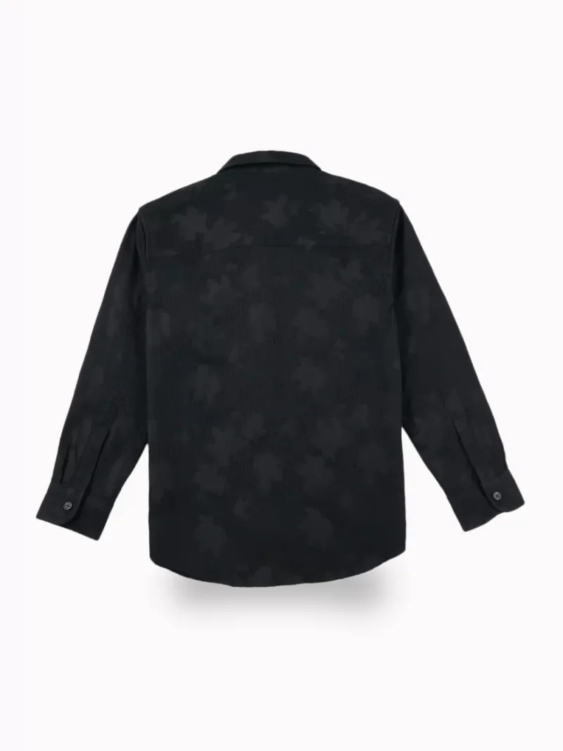 Gini And Jony Boys Black Tropical Print Cotton Shirt Full Sleeves