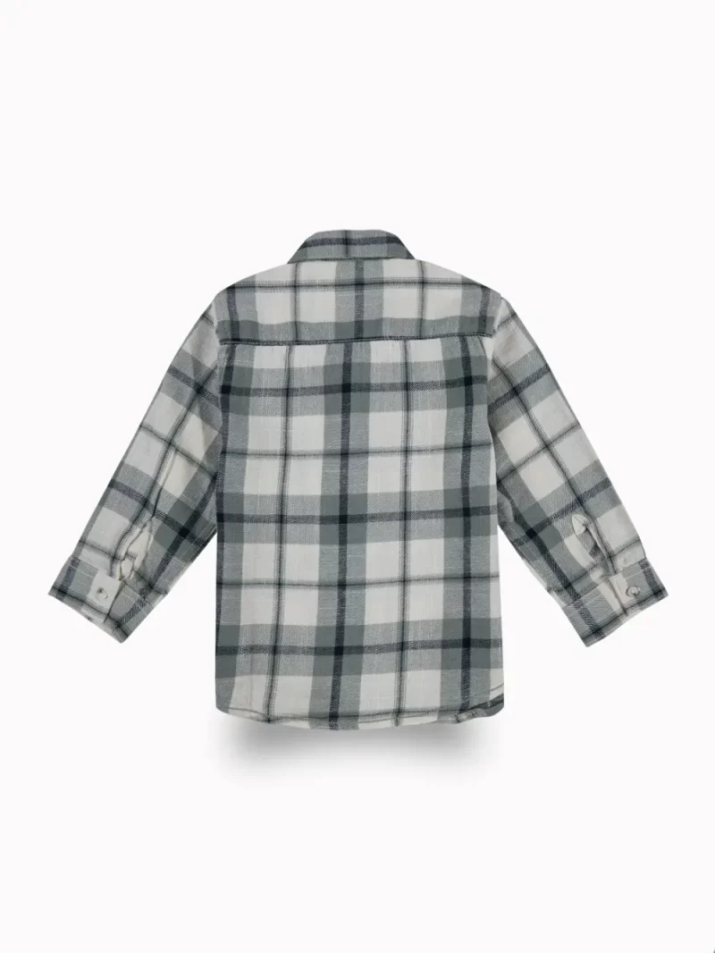 Gini And Jony Boys Green Checks Cotton Shirt Full Sleeves