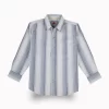 Gini And Jony Boys Blue Stripes Cotton Shirt Full Sleeves