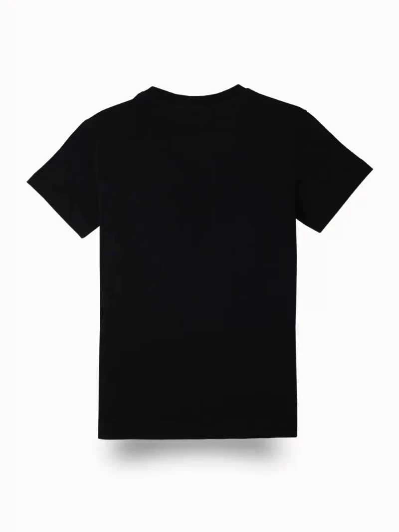 Gini And Jony Boys Black Graphic Print Cotton T-Shirt Half Sleeves