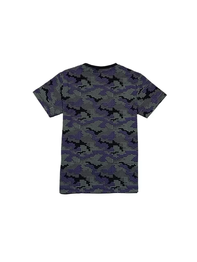 Gini & Jony Boys Black Cotton Camouflage Half Sleeves Round Neck T-Shirt