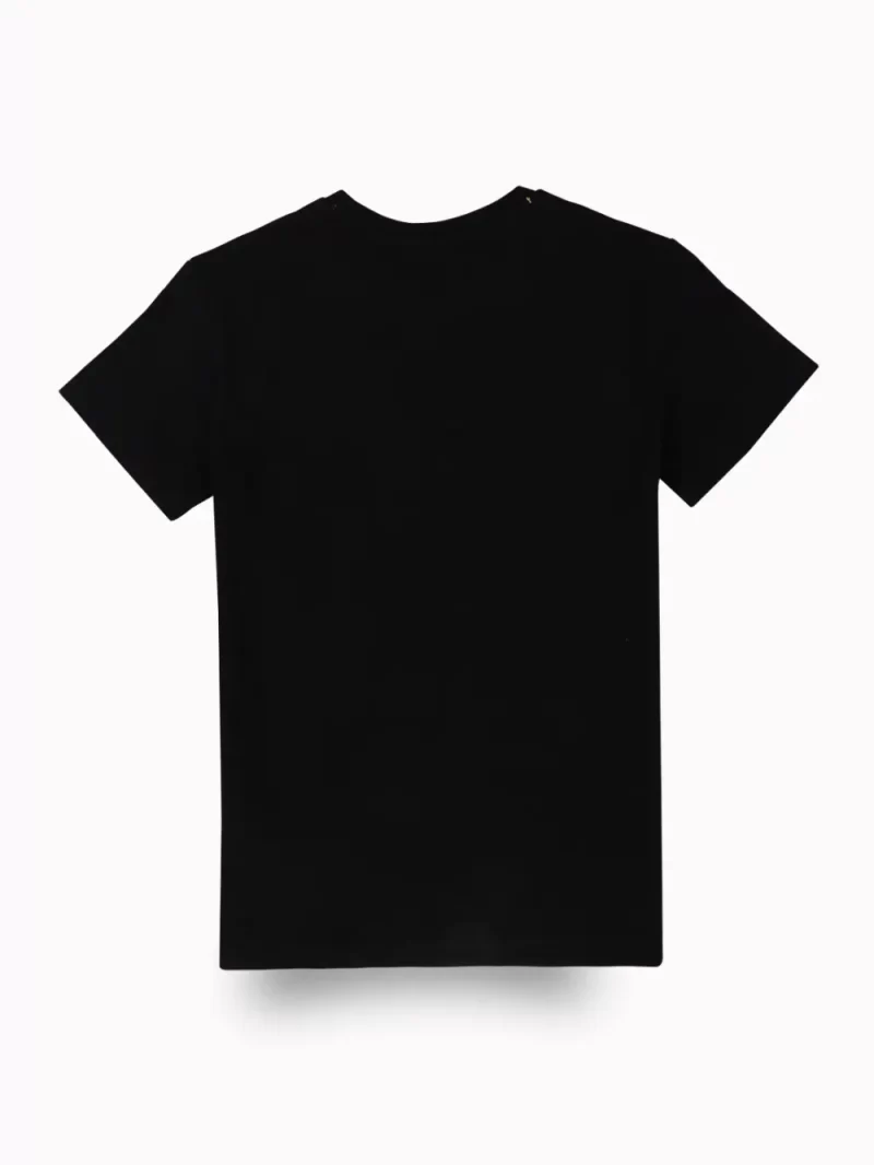 Gini And Jony Boys Black Graphic Print Cotton T-Shirt Half Sleeves