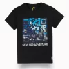 Gini And Jony Boys Black Digital Print Cotton T-Shirt Half Sleeves