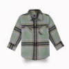 Gini And Jony Boys Green Checks Cotton Shirt Full Sleeves