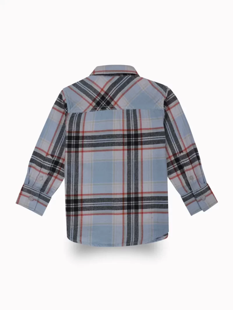 Gini And Jony Boys Blue Checks Cotton Shirt Full Sleeves