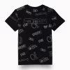 Gini And Jony Boys Black Typographic Print Cotton T-Shirt Half Sleeves