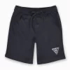 Gini And Jony Boys Black Solid Cotton Bermuda Elasticated