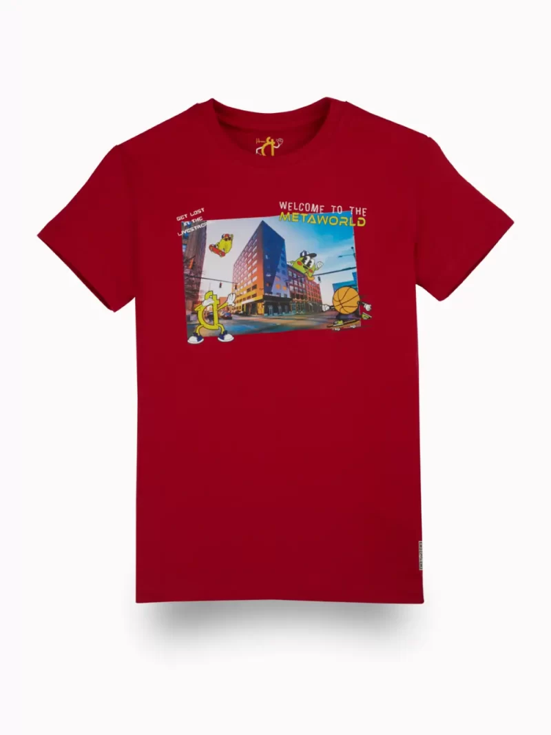 Gini & Jony 
Boys Printed Cotton Blend Regular T Shirt