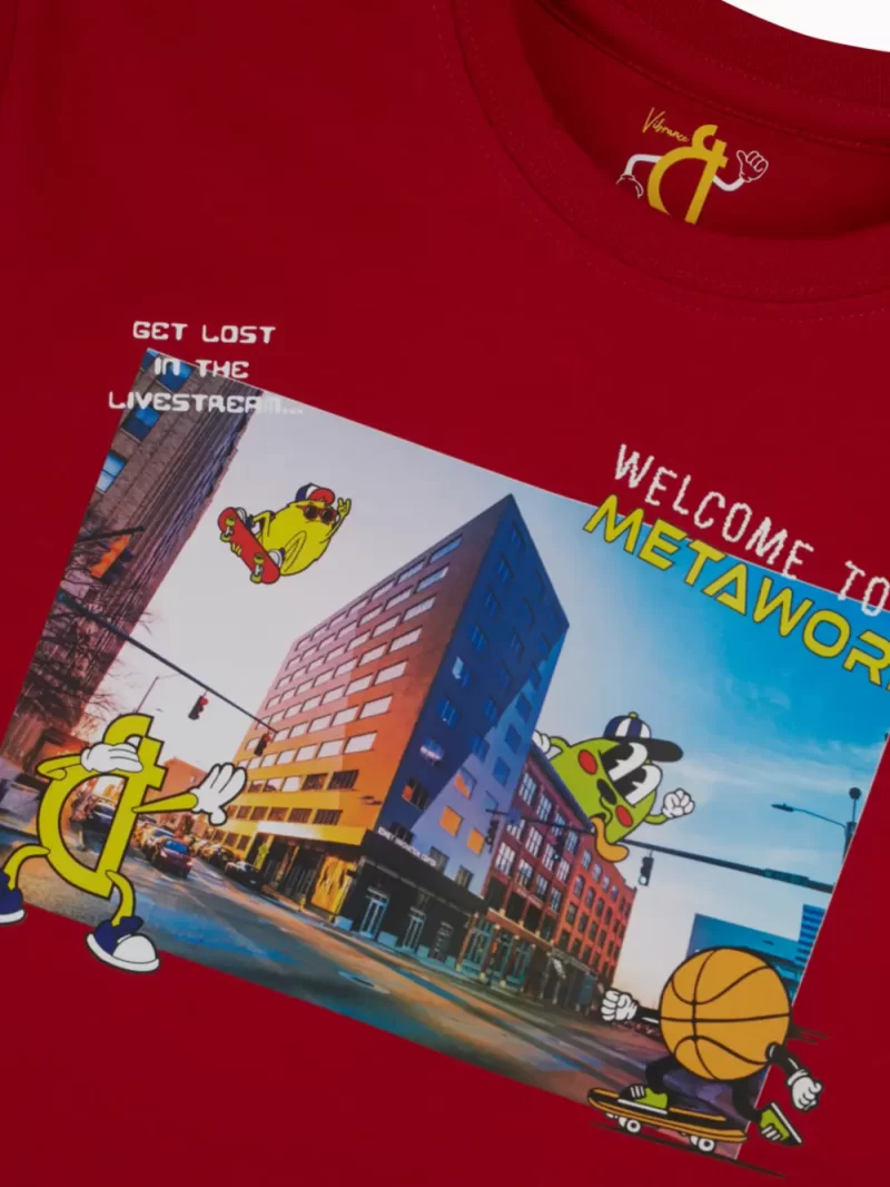 Gini & Jony 
Boys Printed Cotton Blend Regular T Shirt